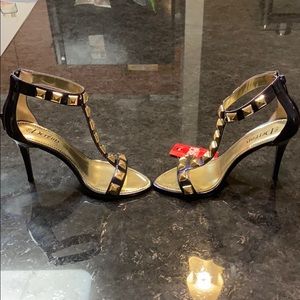 Navy blue high heels